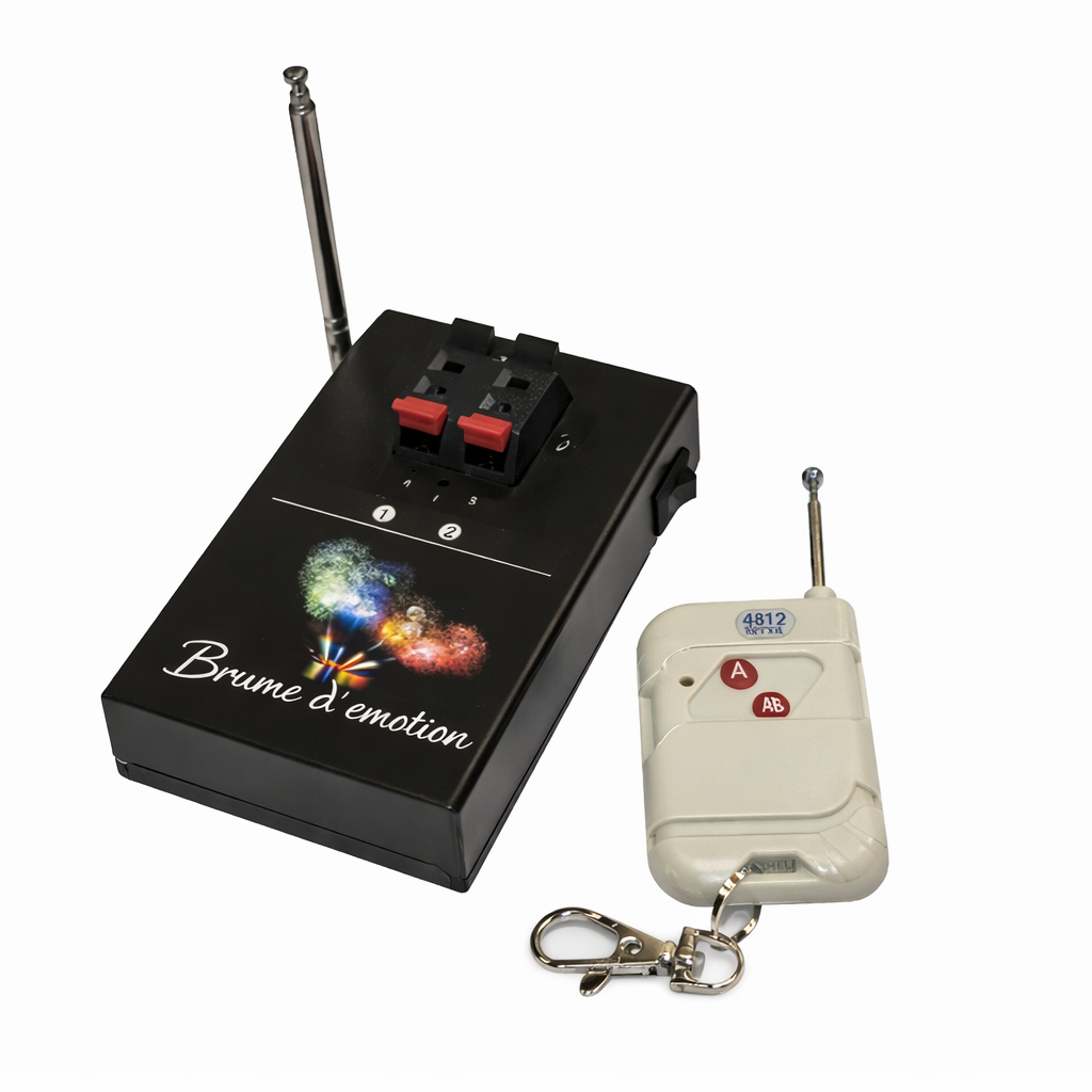 Boîtier de Déclenchement Brume d’Émotion – Commande Sans Fil 2 Canaux